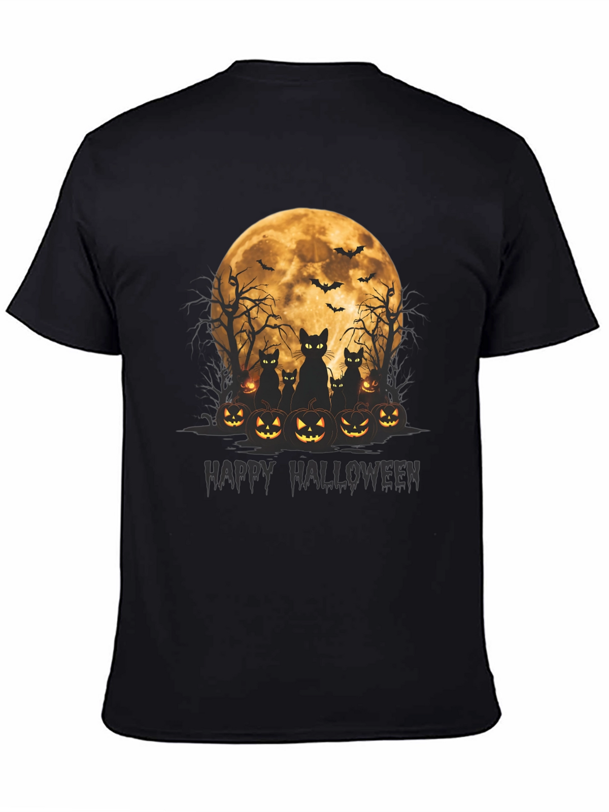 Halloween Cats & Moon T-Shirt