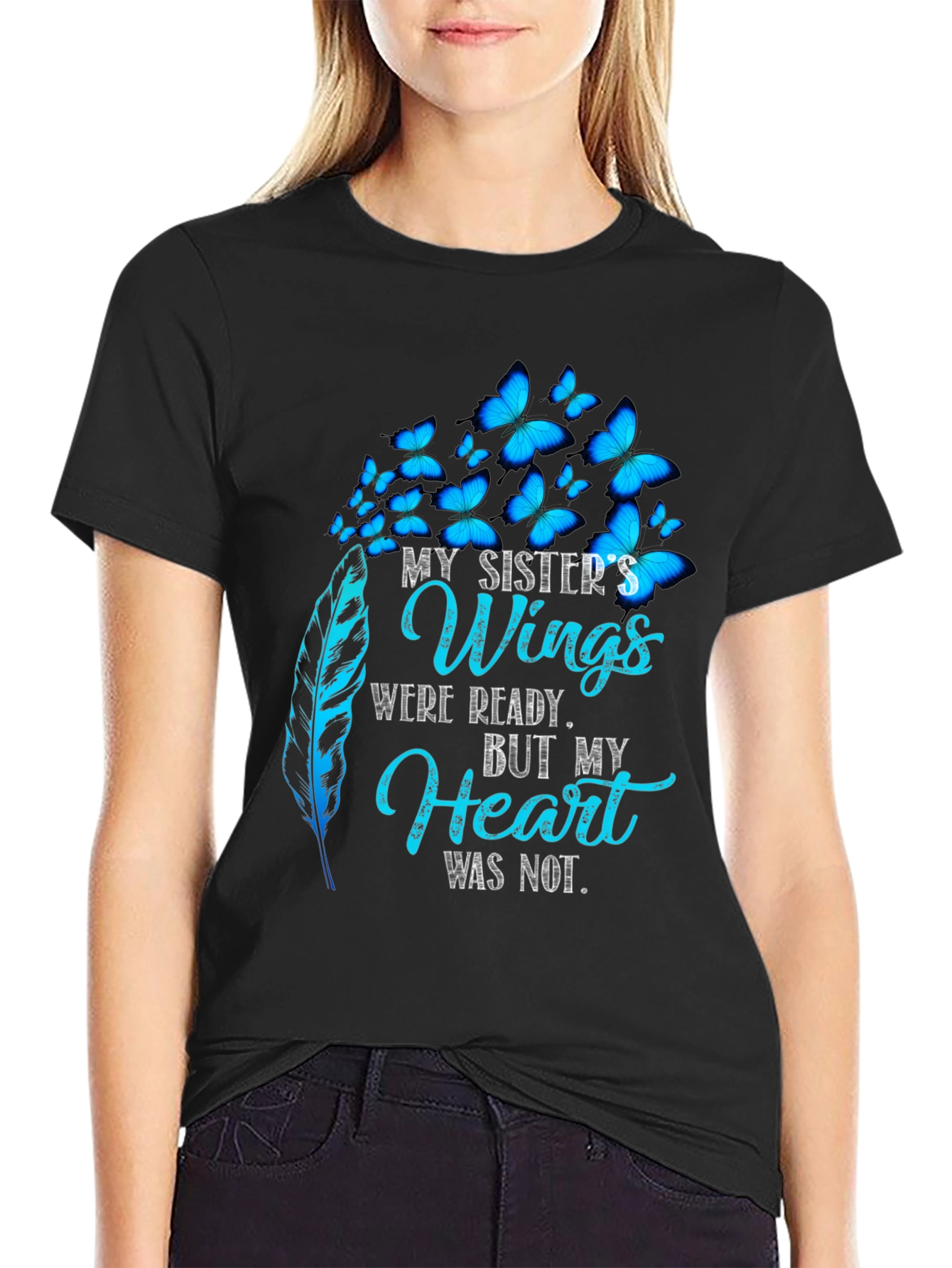 Sister Memorial Butterfly Wings T-Shirt
