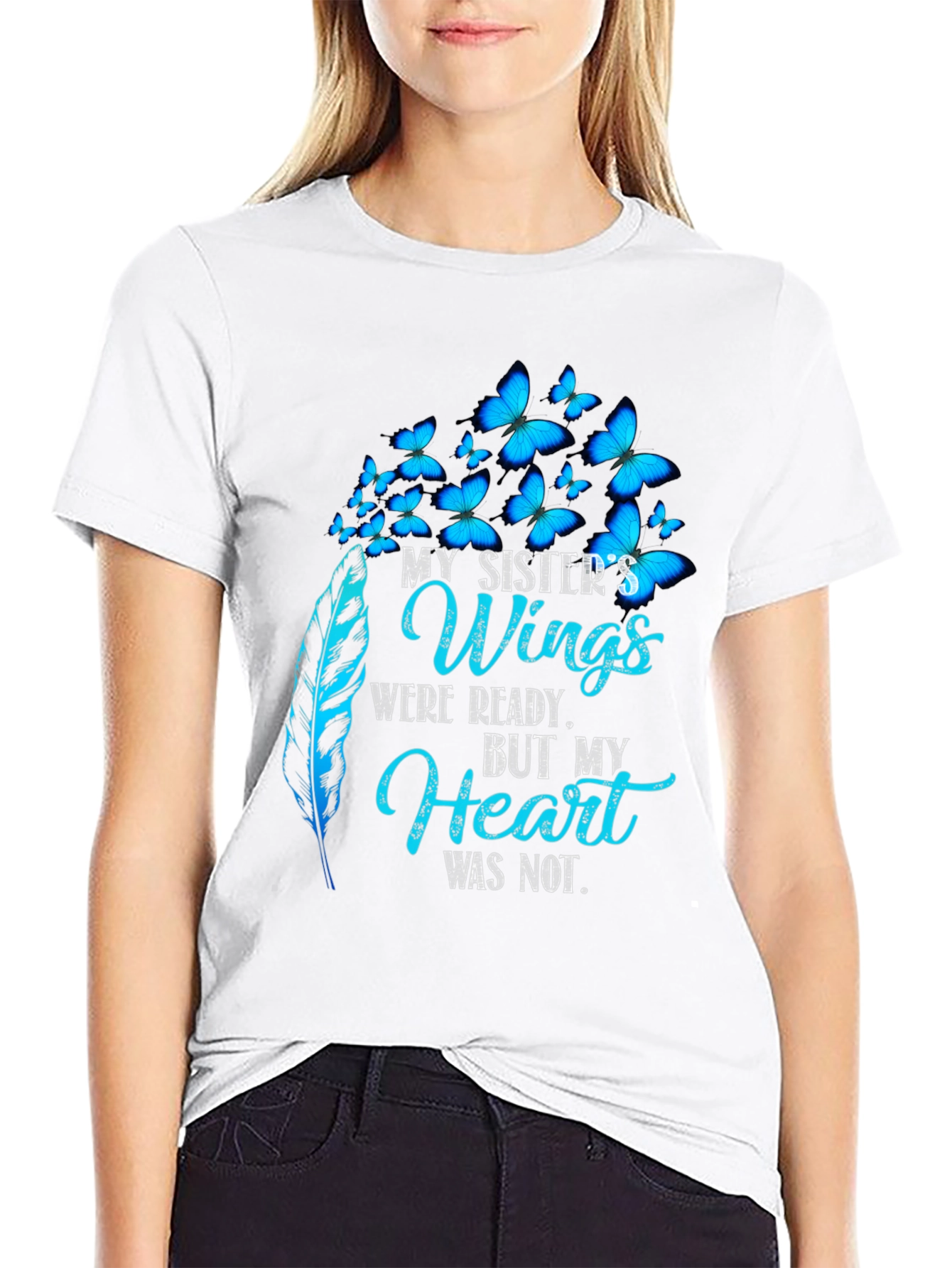 Sister Memorial Butterfly Wings T-Shirt