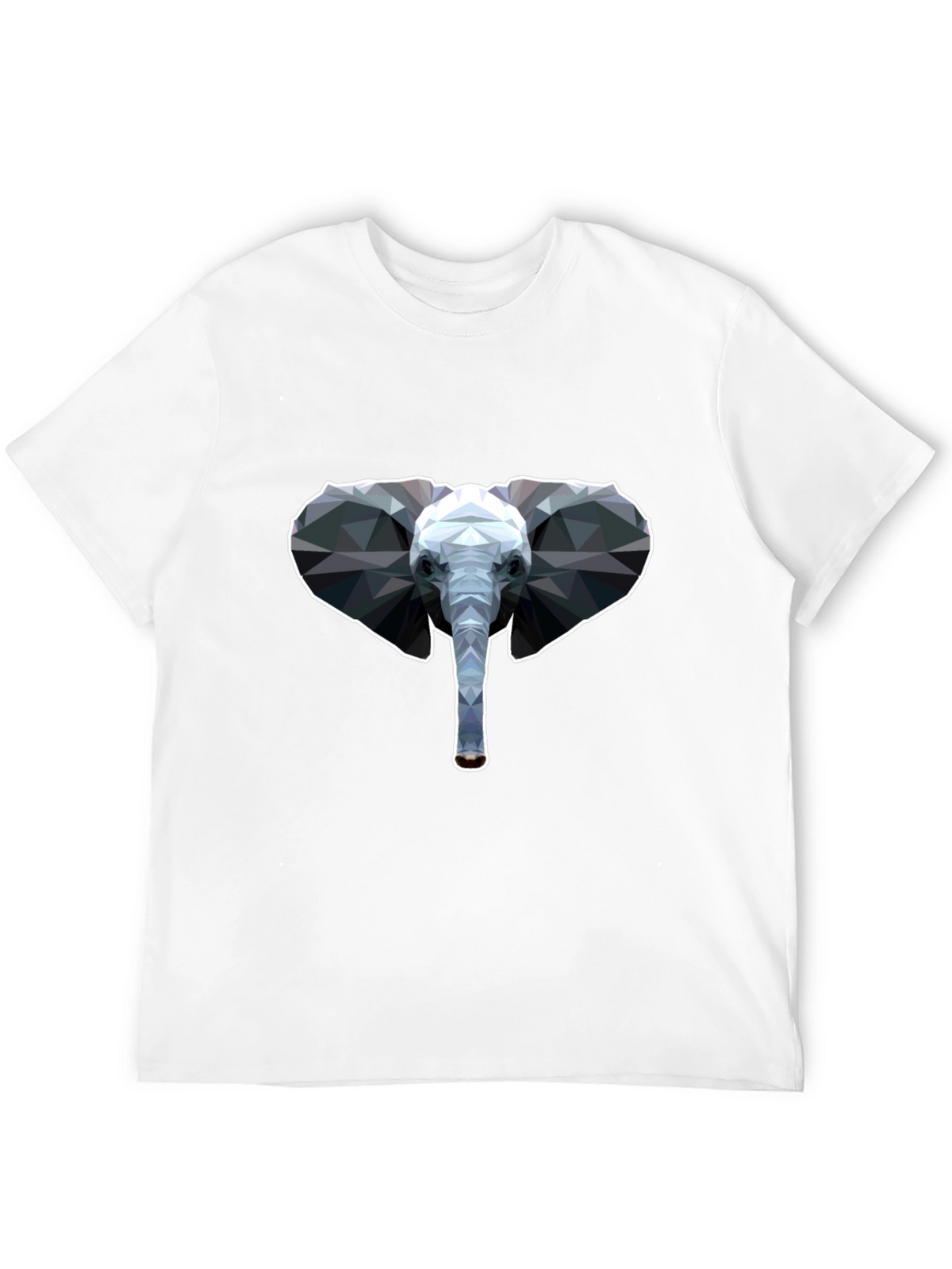 Geometric Elephant T-Shirt - Black