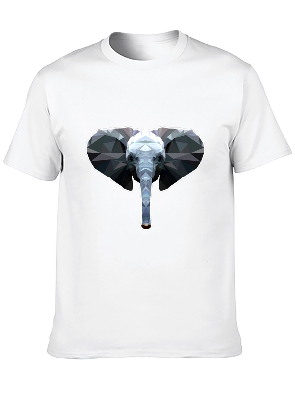 Geometric Elephant T-Shirt - Black