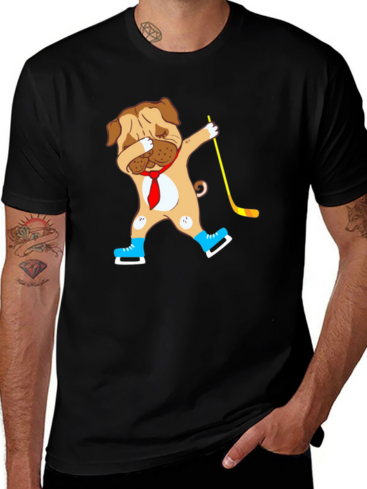 Dabbing Dog Hockey Player T-Shirt