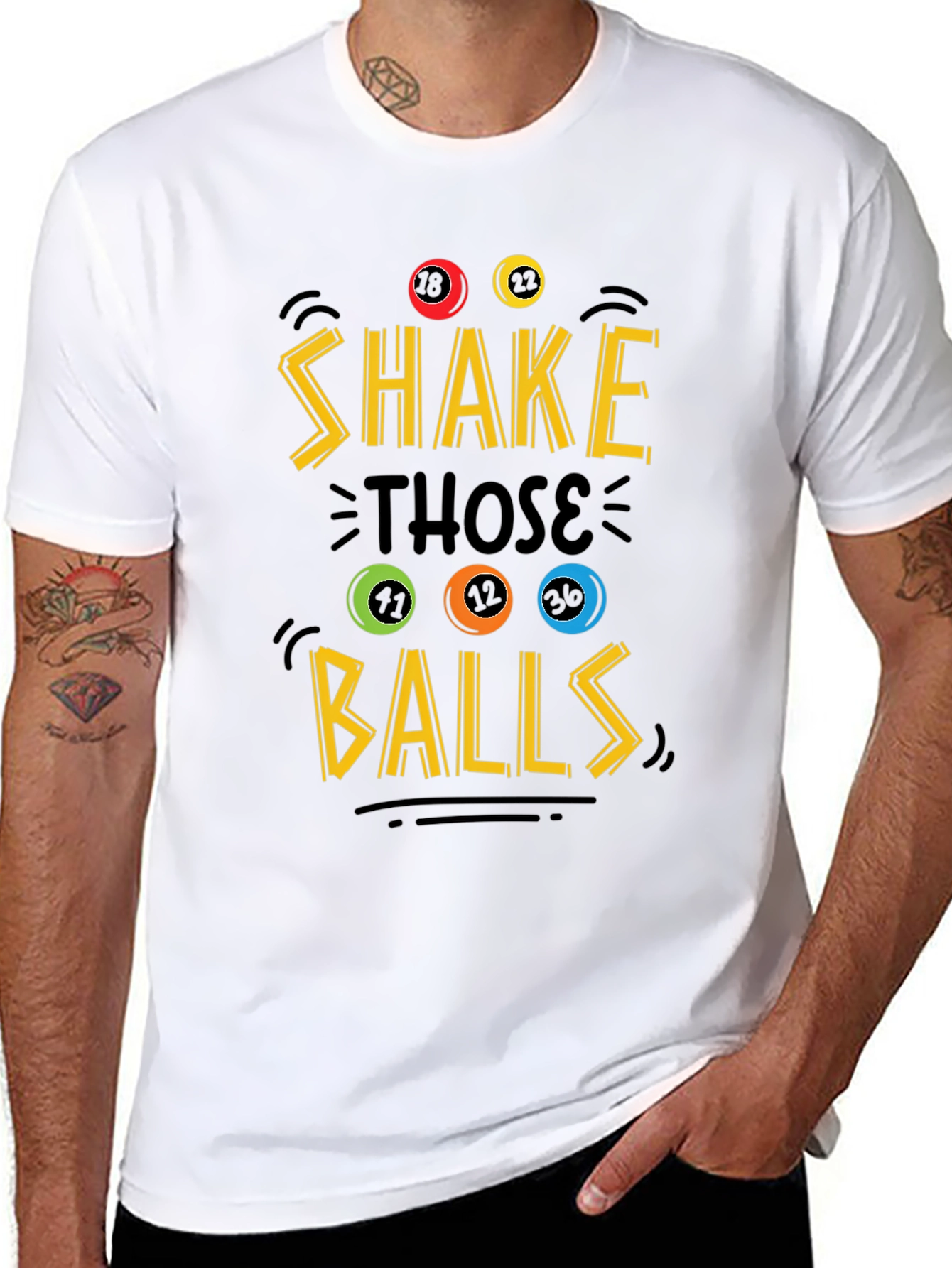 Shake Those Balls Graphic Tee - Novelty T-Shirt