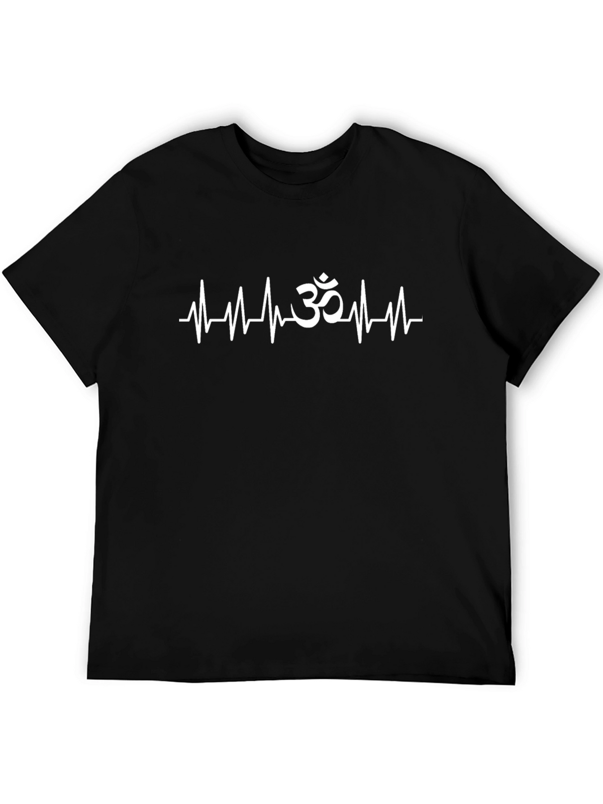 Om Heartbeat T-Shirt - Black Spiritual Yoga Tee