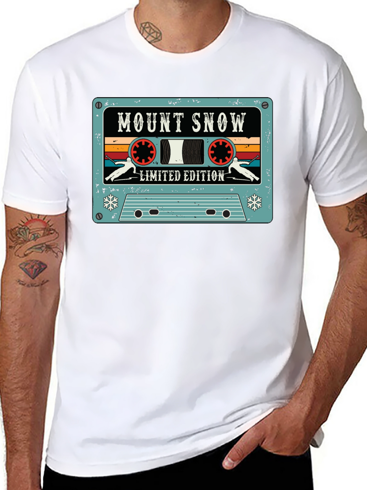 Mount Snow Skiing Cassette Tape Limited Edition T-Shirt