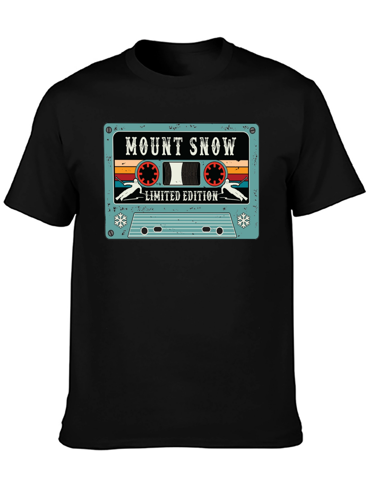 Mount Snow Skiing Cassette Tape Limited Edition T-Shirt