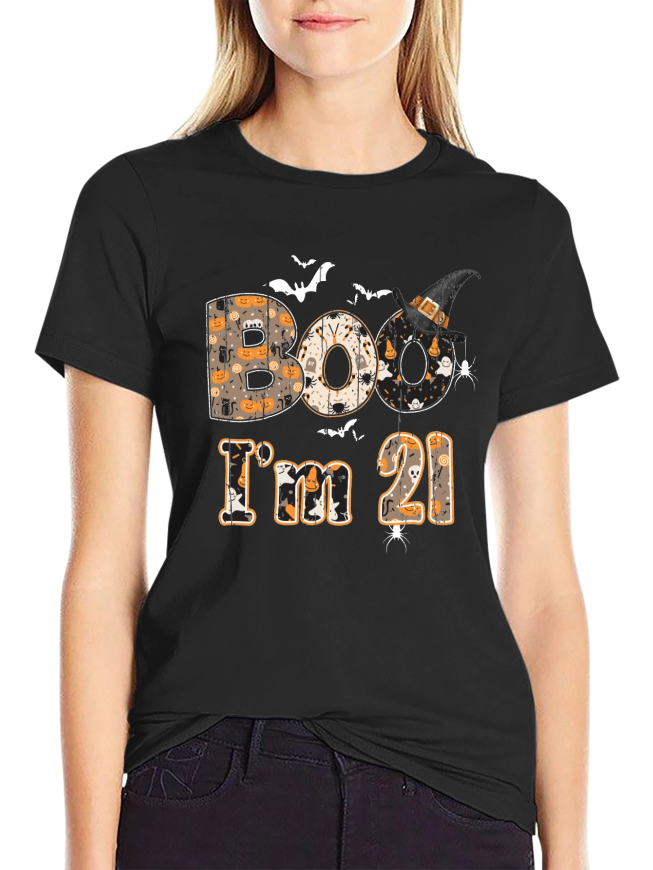 Boo Im 21 Halloween Birthday T-Shirt