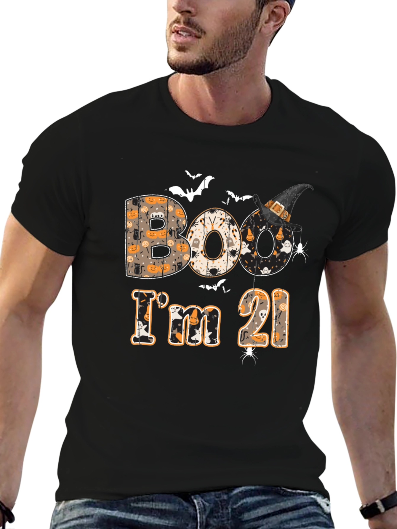 Boo Im 21 Halloween Birthday T-Shirt