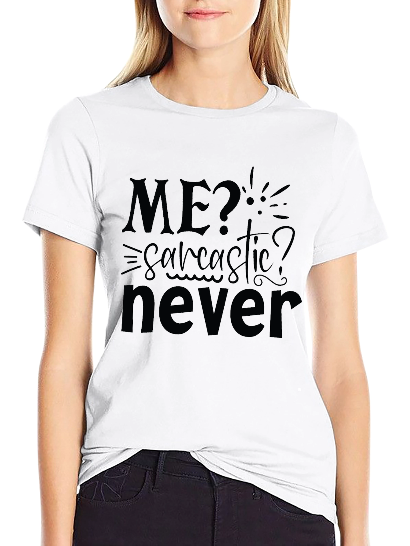 Sarcastic Humor Graphic Tee - Black
