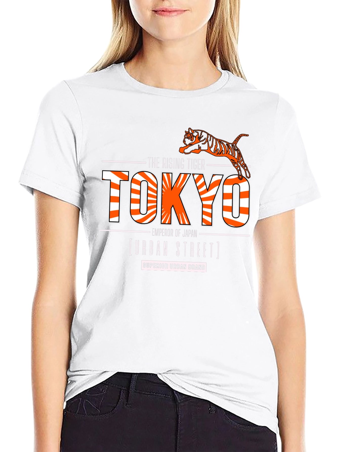 Tokyo Rising Tiger Graphic Print Tee