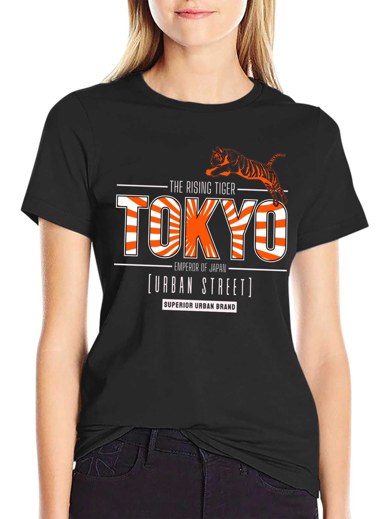 Tokyo Rising Tiger Graphic Print Tee