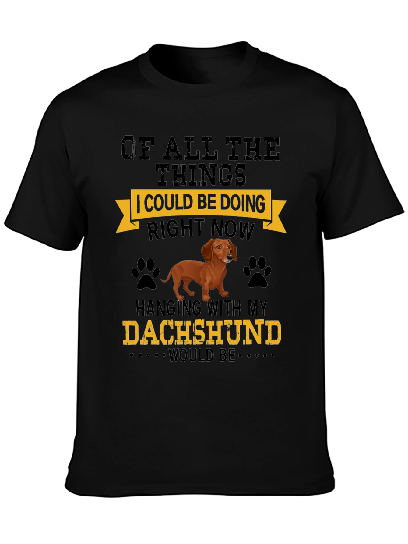 Dachshund Lover T-Shirt: Hanging with My Dog