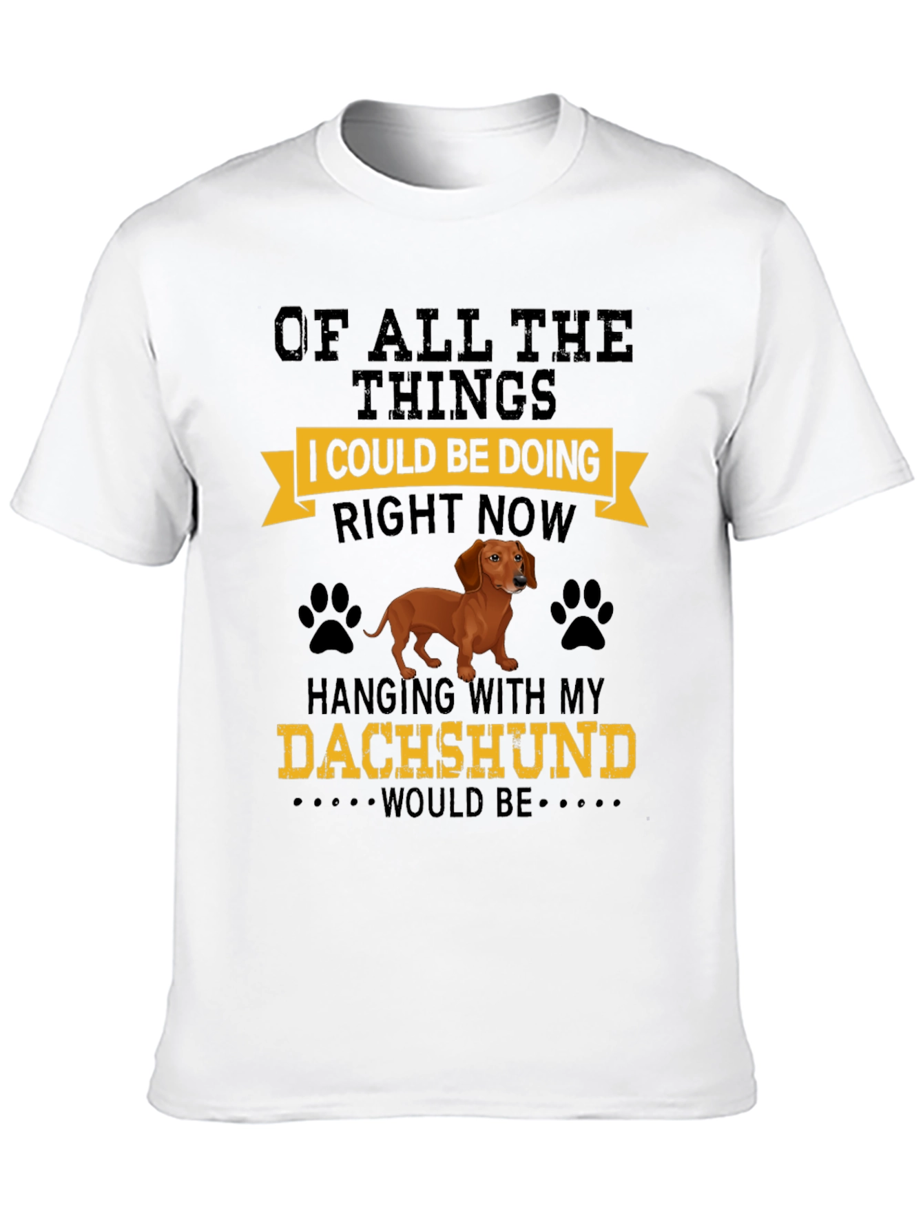 Dachshund Lover T-Shirt: Hanging with My Dog