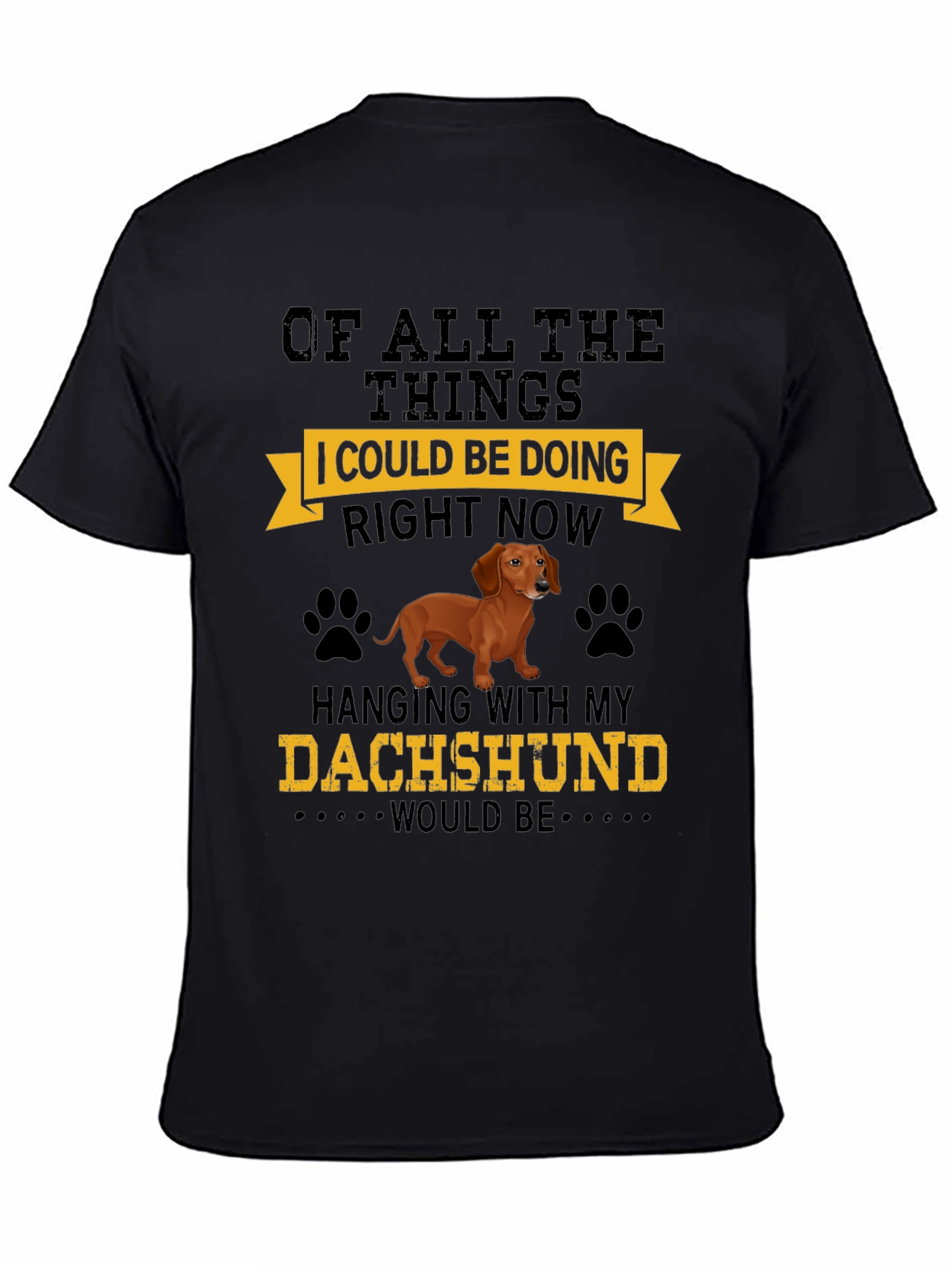 Dachshund Lover T-Shirt: Hanging with My Dog