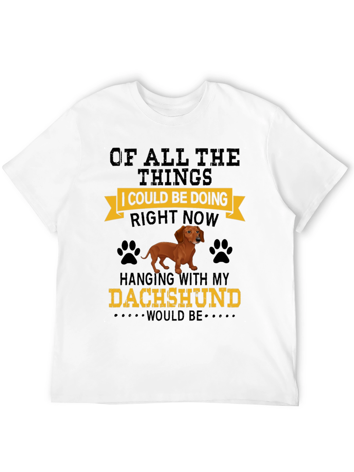Dachshund Lover T-Shirt: Hanging with My Dog