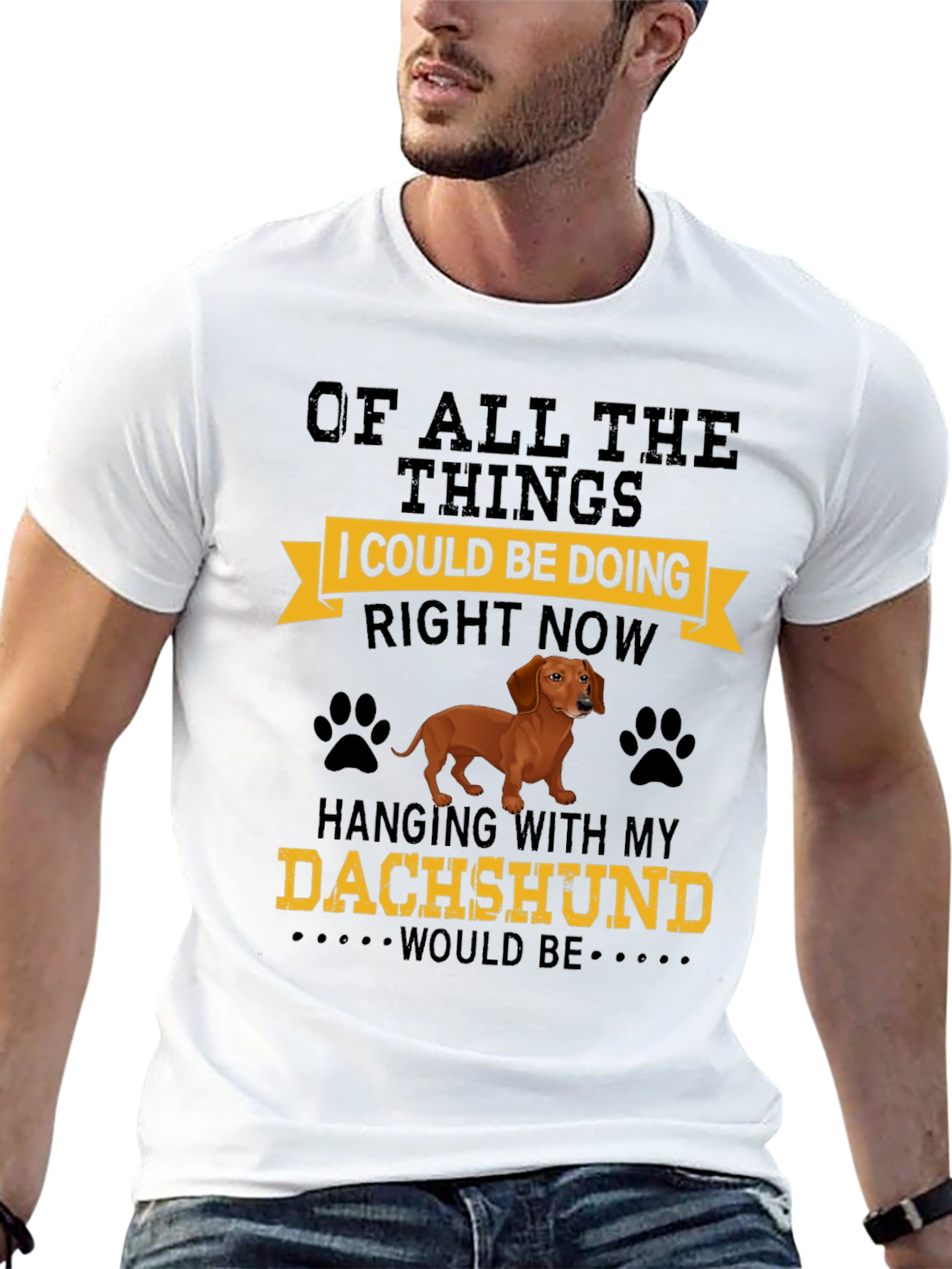 Dachshund Lover T-Shirt: Hanging with My Dog
