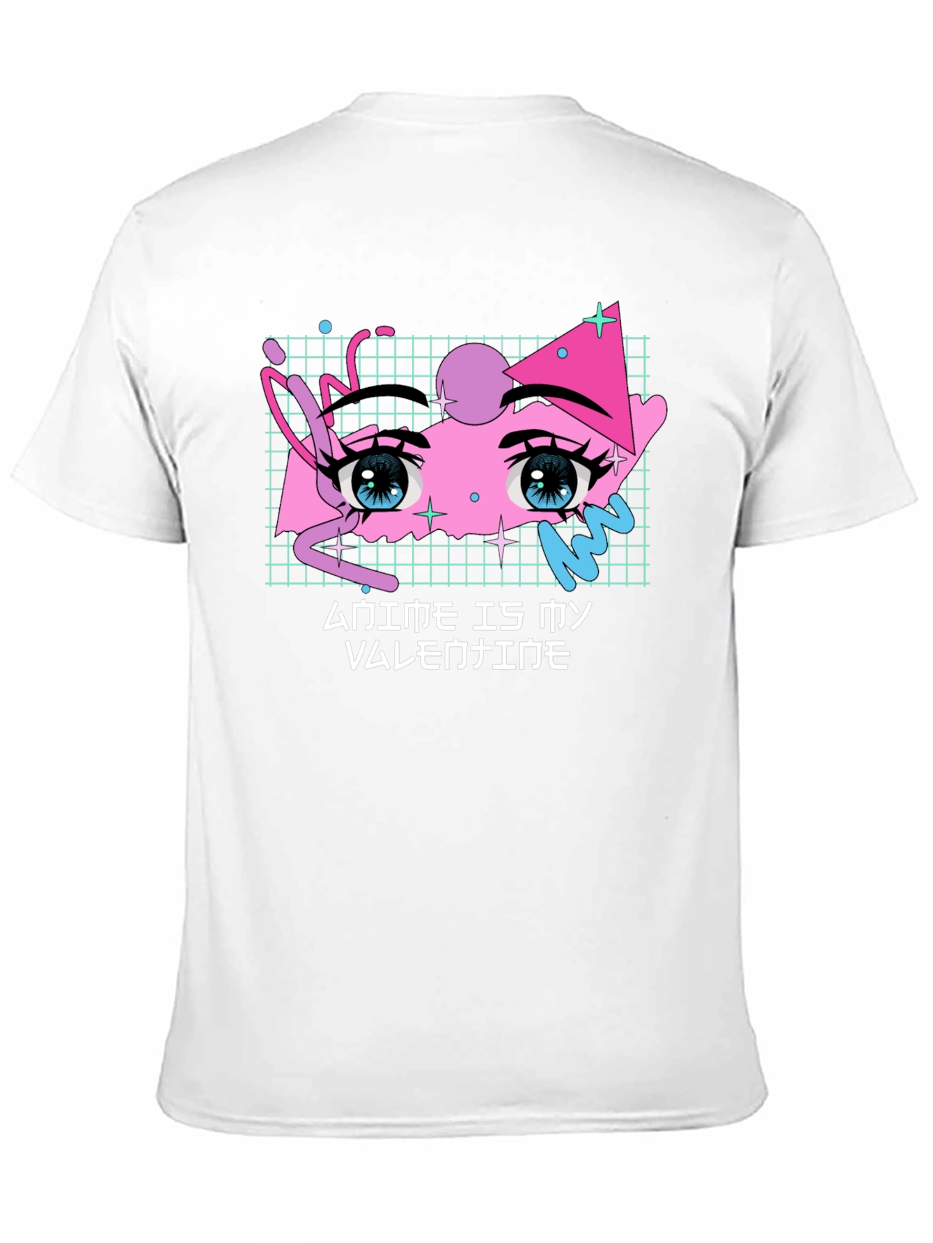 Anime Is My Valentine Black T-Shirt Graphic Tee