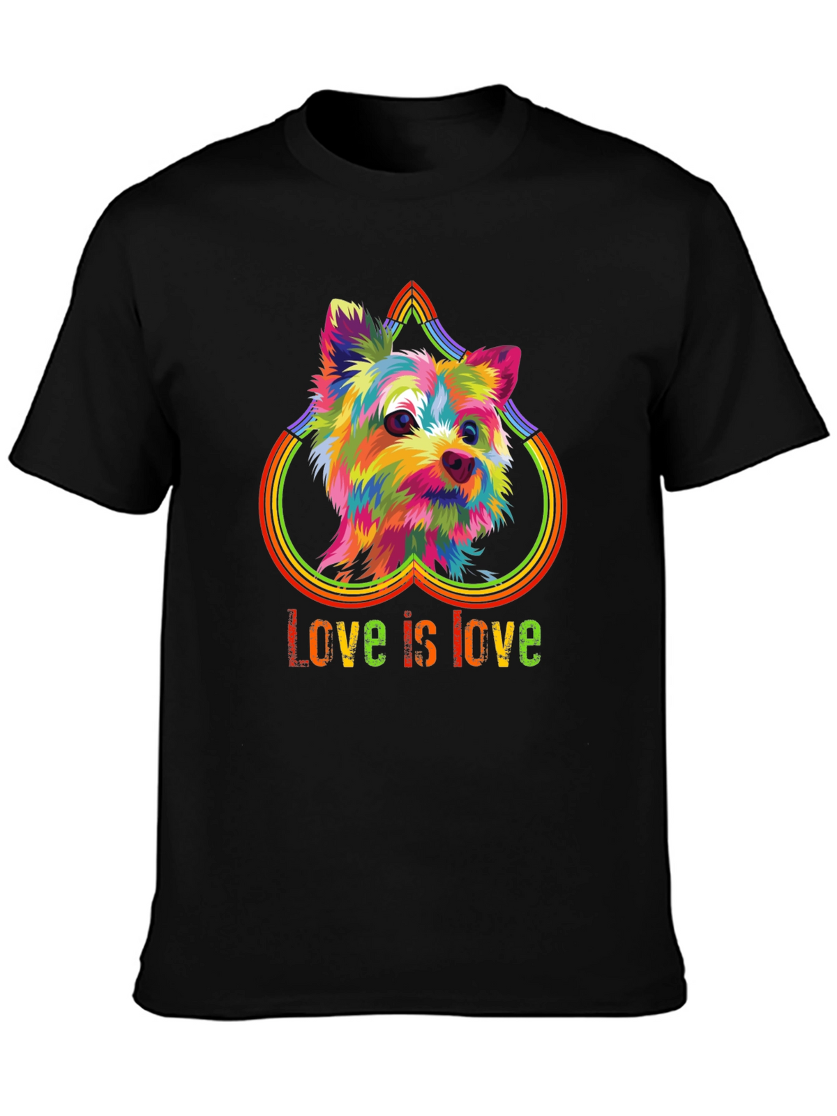 Love is Love Rainbow Dog T-Shirt