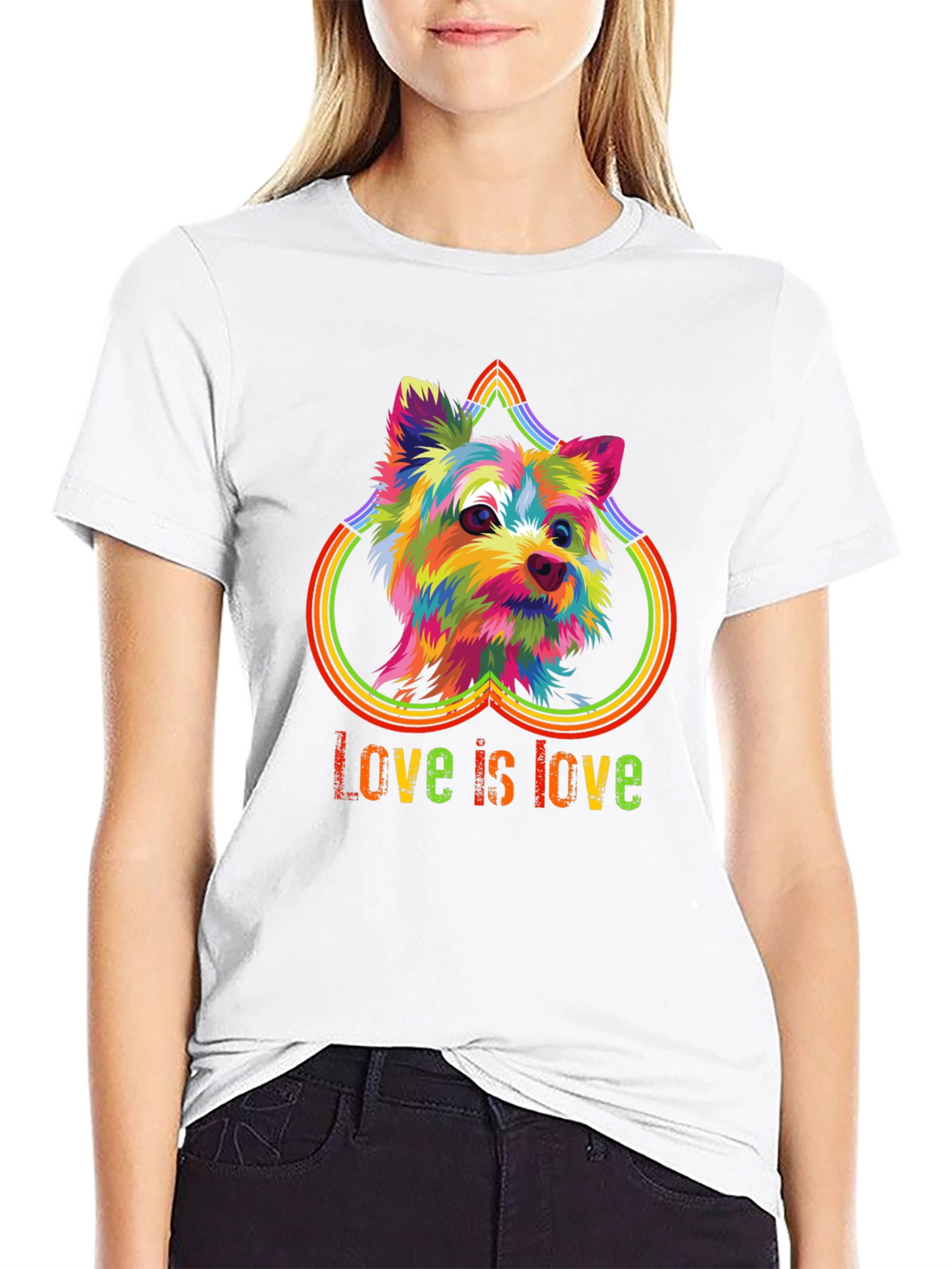 Love is Love Rainbow Dog T-Shirt
