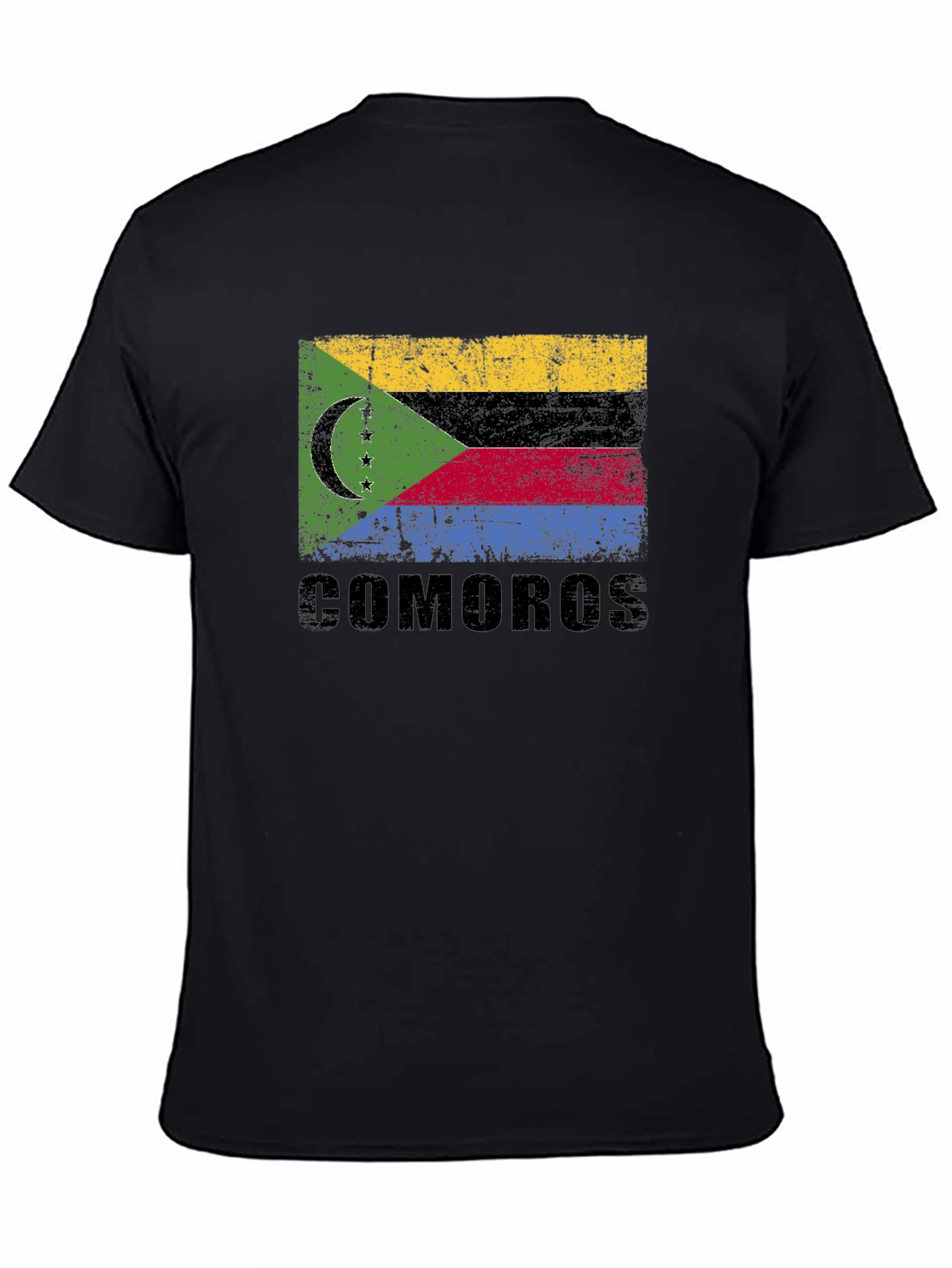 Comoros Flag T-Shirt - Distressed Design