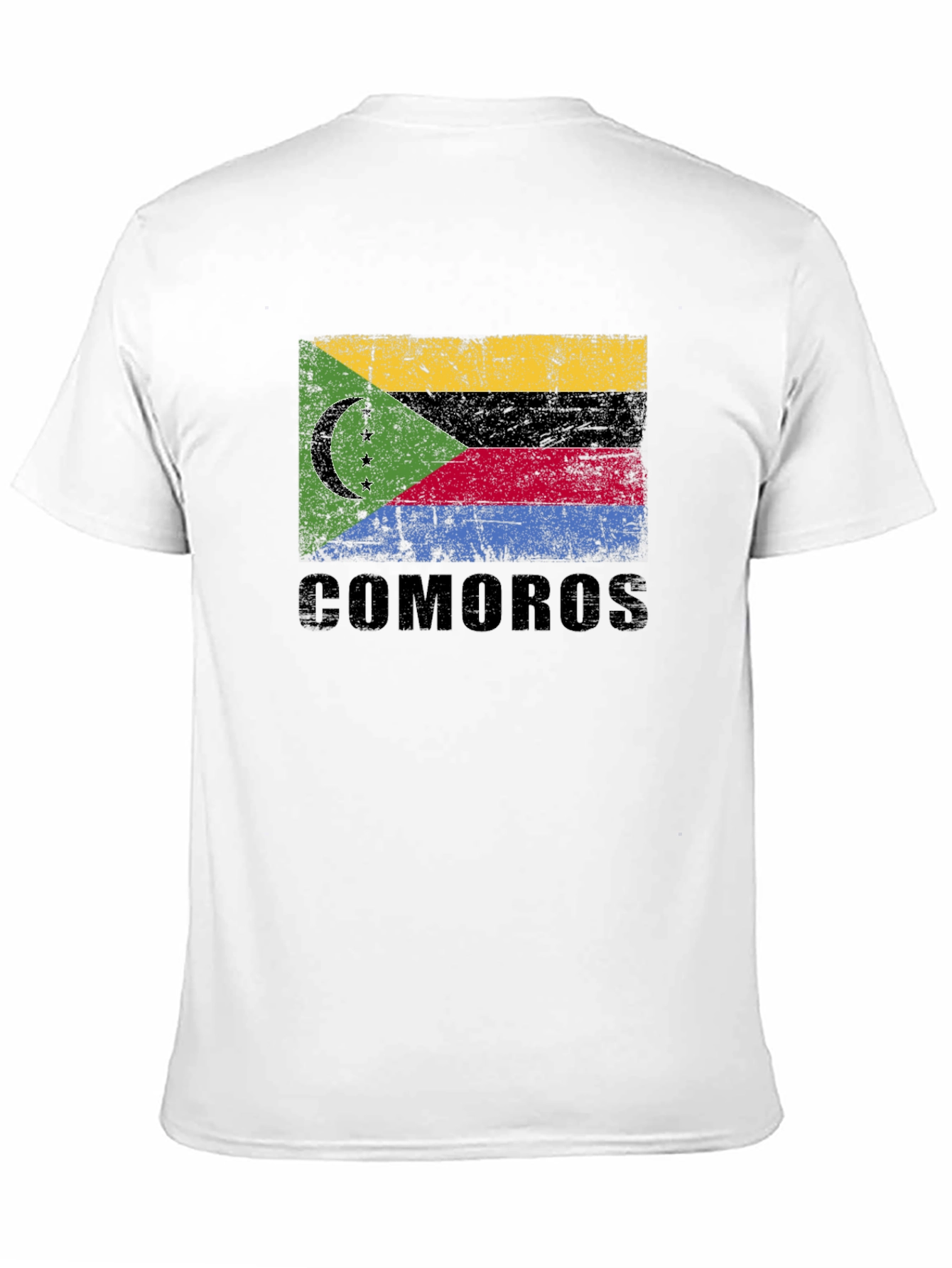 Comoros Flag T-Shirt - Distressed Design