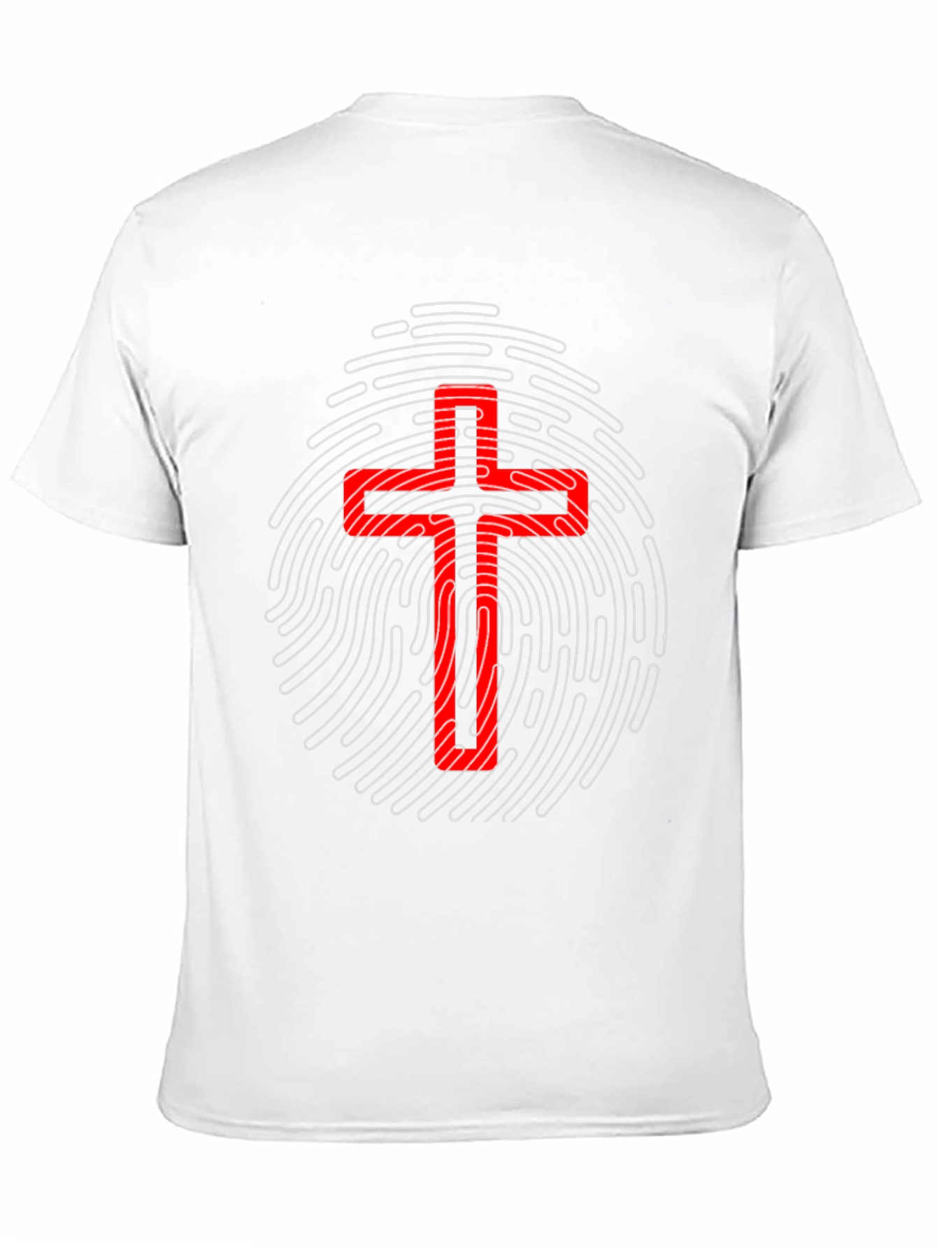 Red Cross Fingerprint Graphic T-Shirt