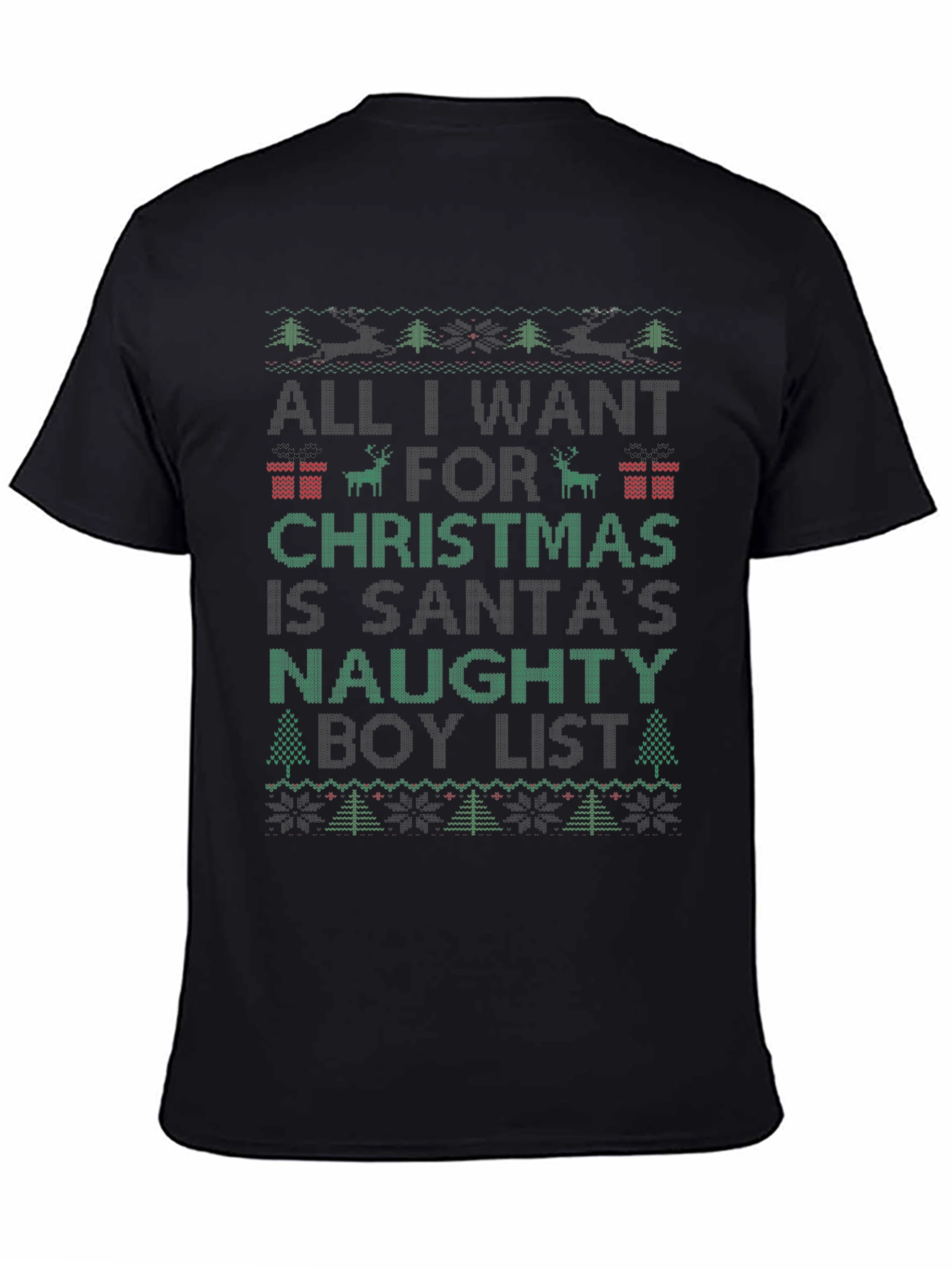 Santas Naughty Boy List Christmas T-Shirt