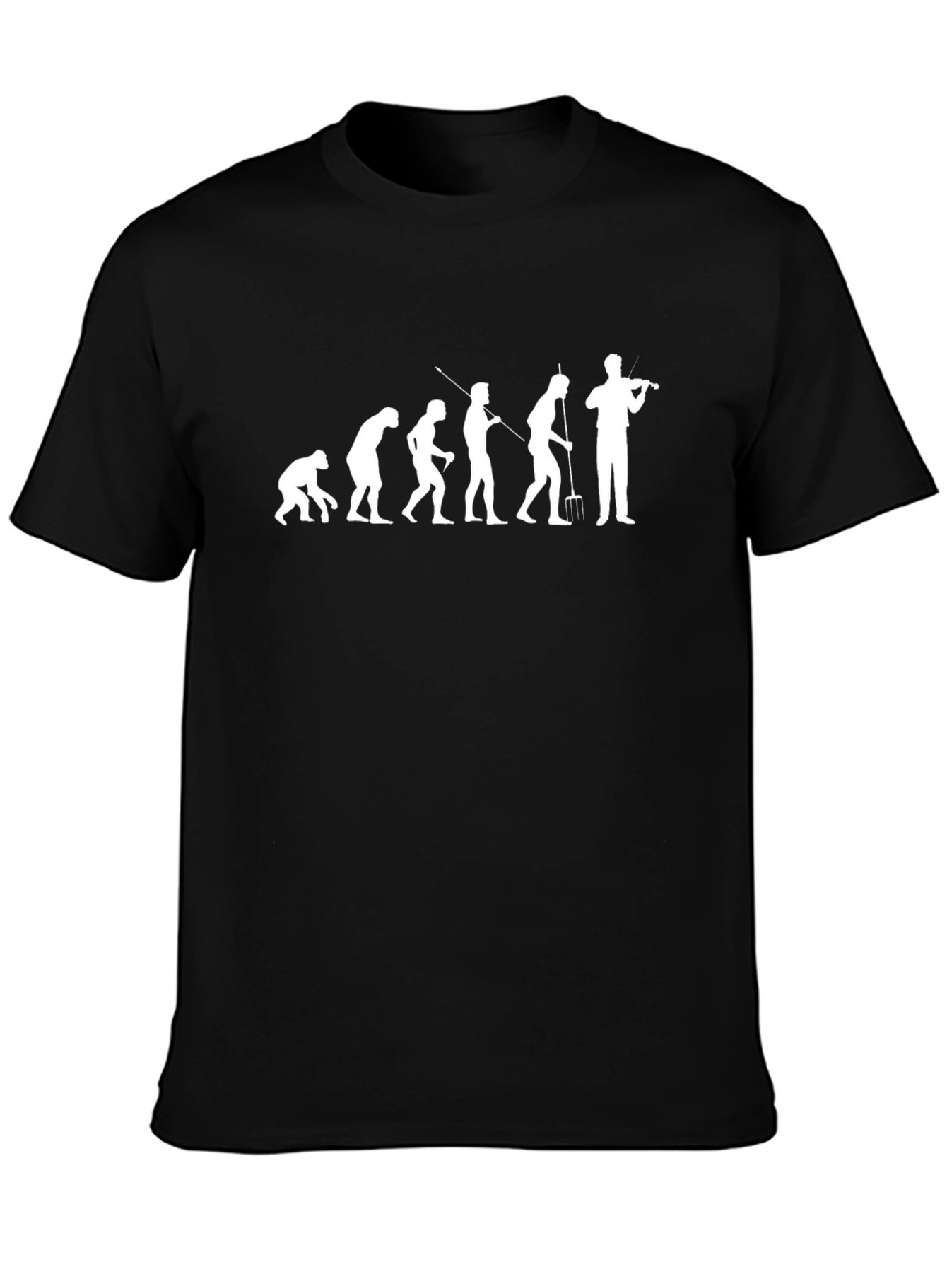 Evolution of Musician Black T-Shirt