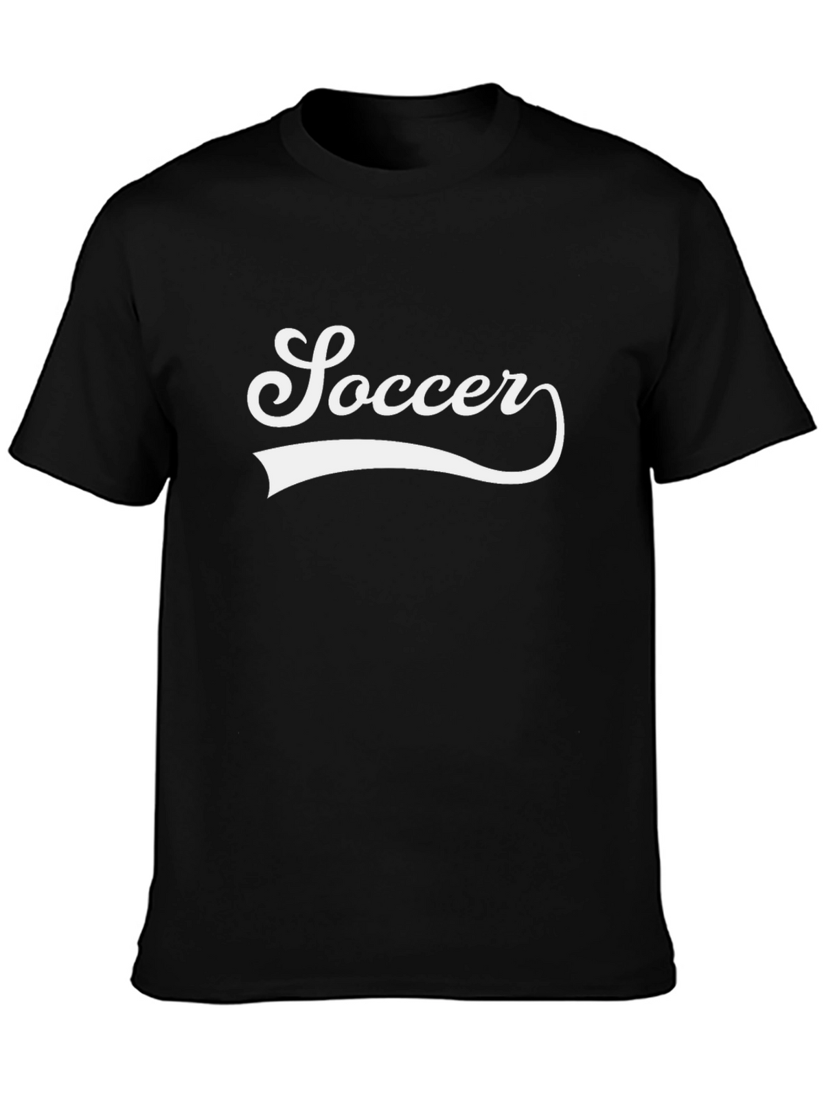 Soccer Graphic Tee - Stylish Black Cotton T-Shirt