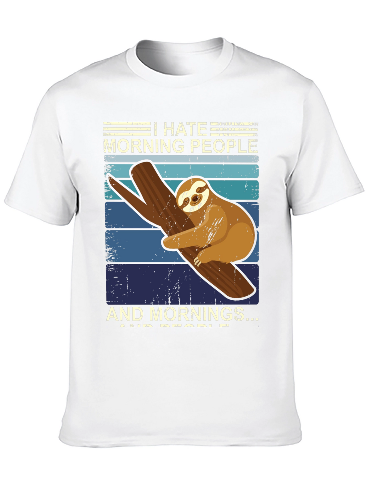 I Hate Morning People Sloth Graphic Tee