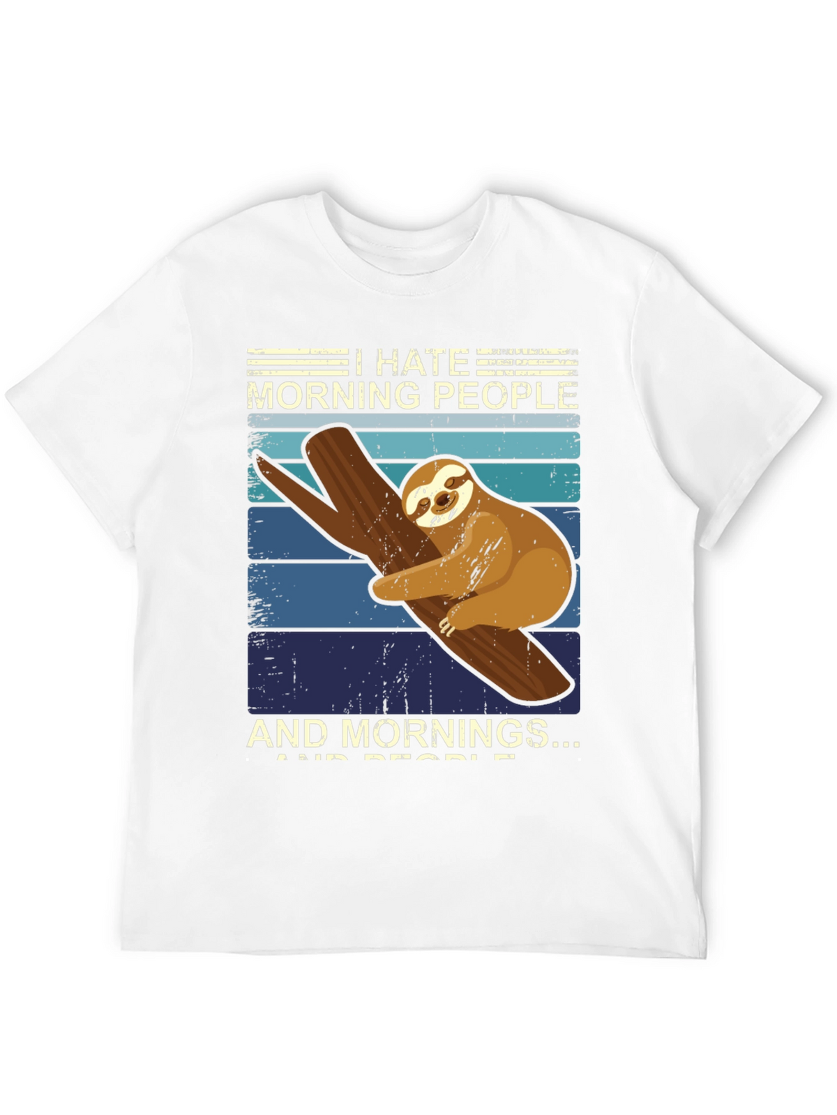 I Hate Morning People Sloth Graphic Tee