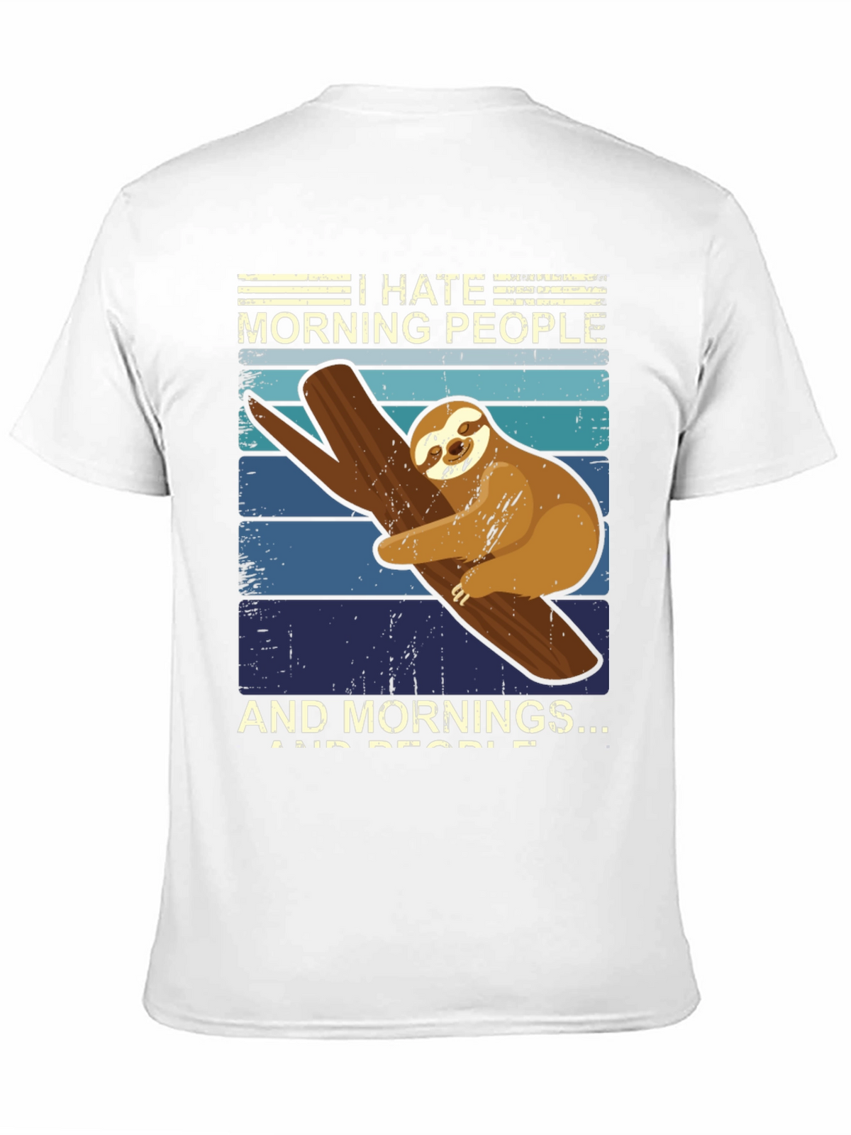 I Hate Morning People Sloth Graphic Tee
