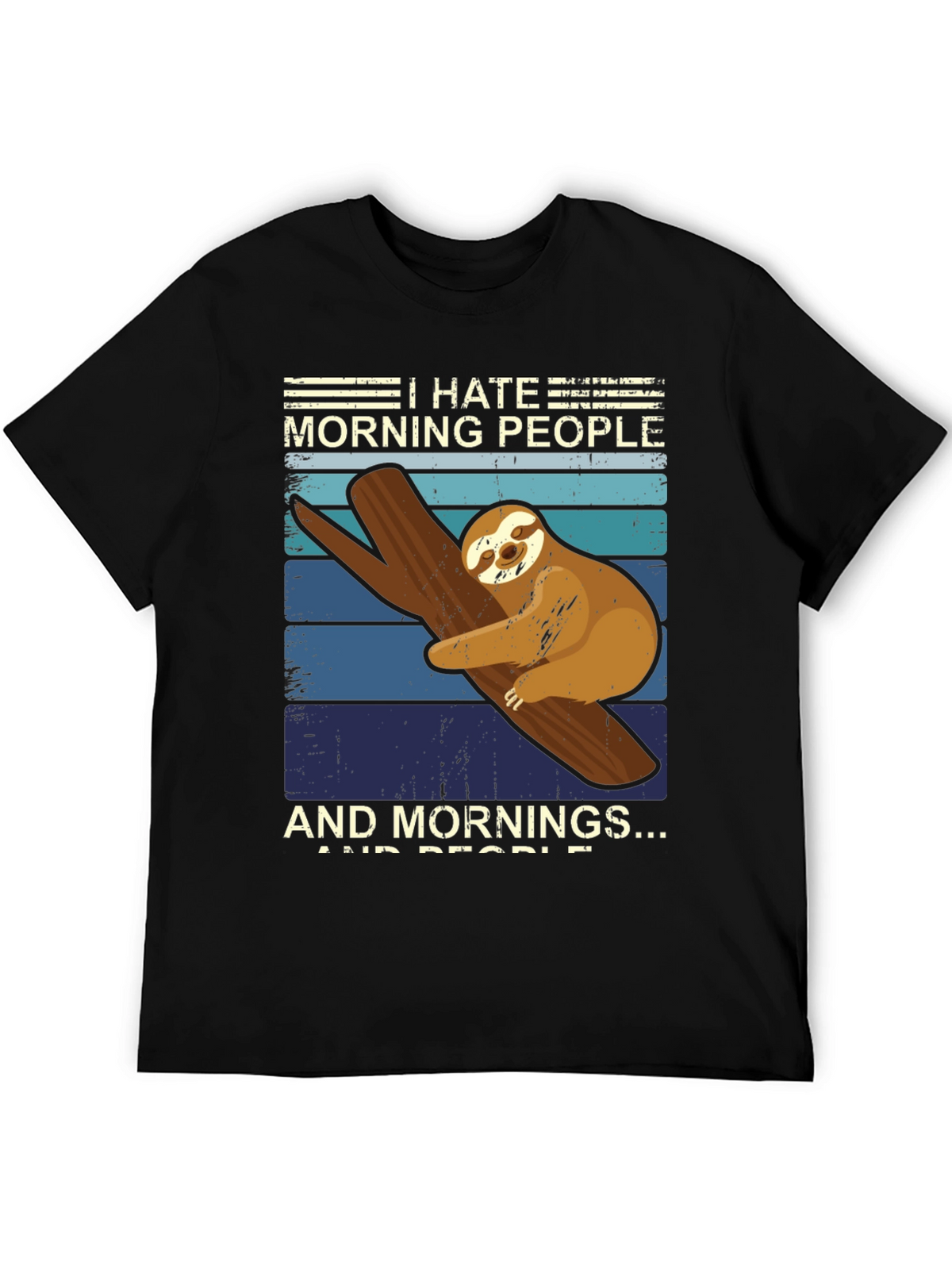 I Hate Morning People Sloth Graphic Tee