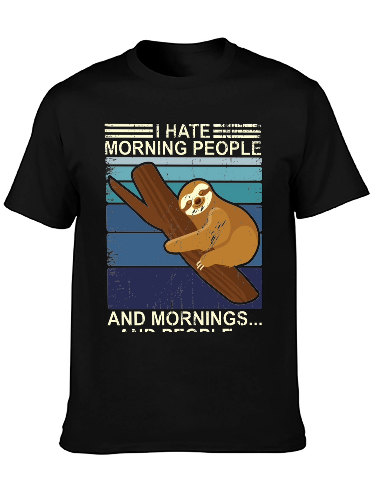 I Hate Morning People Sloth Graphic Tee
