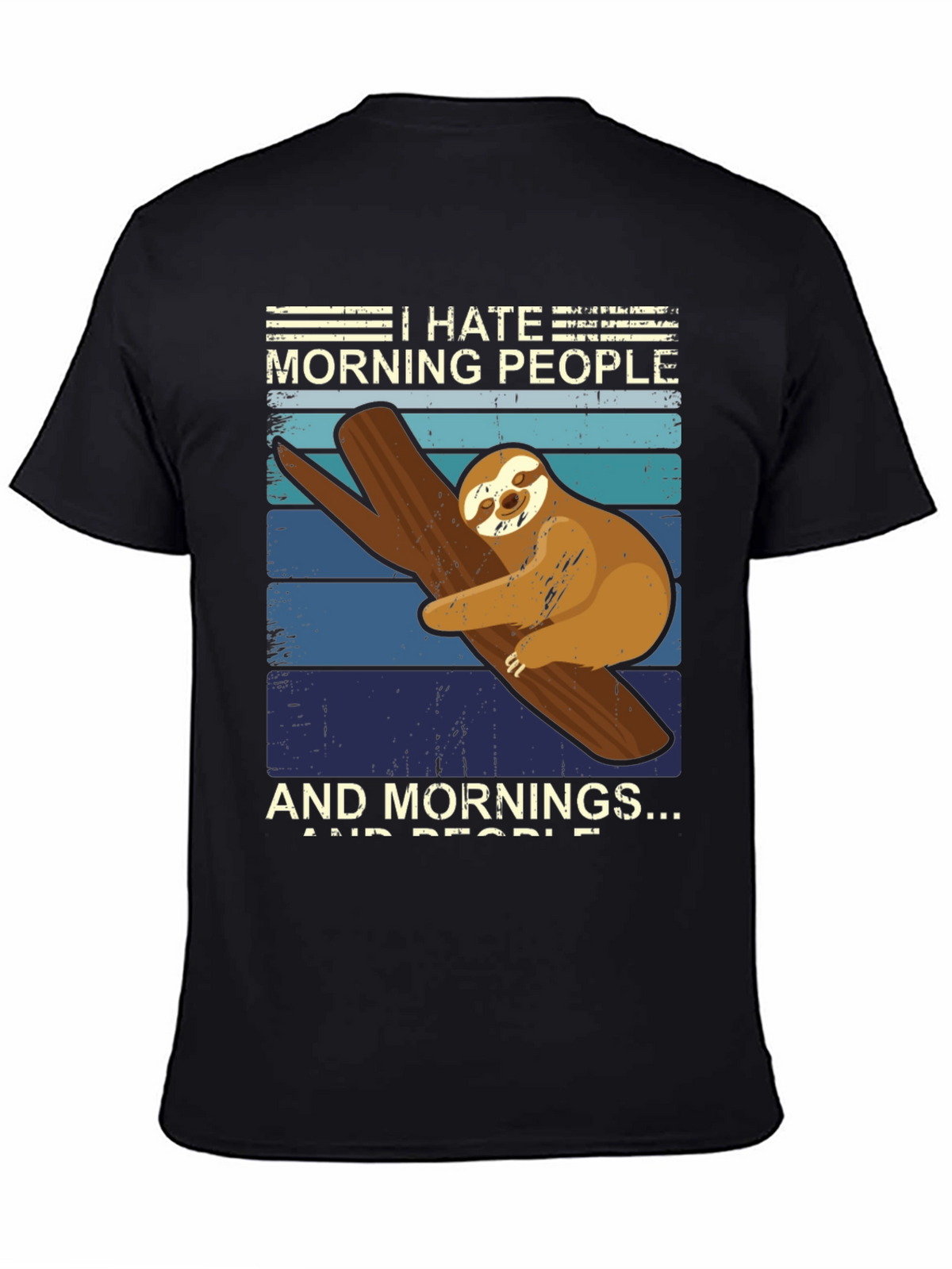 I Hate Morning People Sloth Graphic Tee