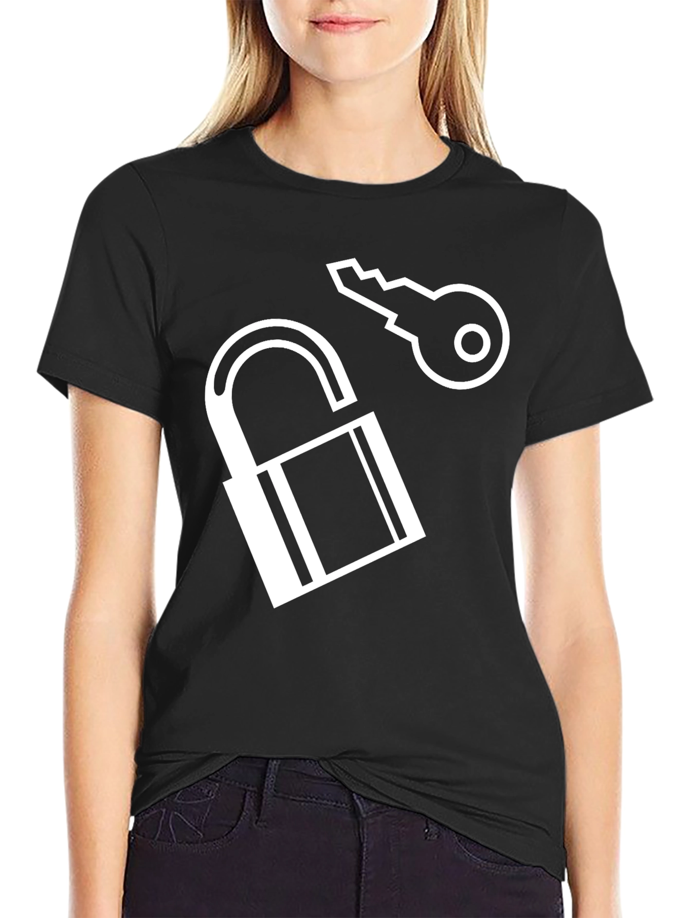 Unlock Your Style: Lock and Key Graphic Tee