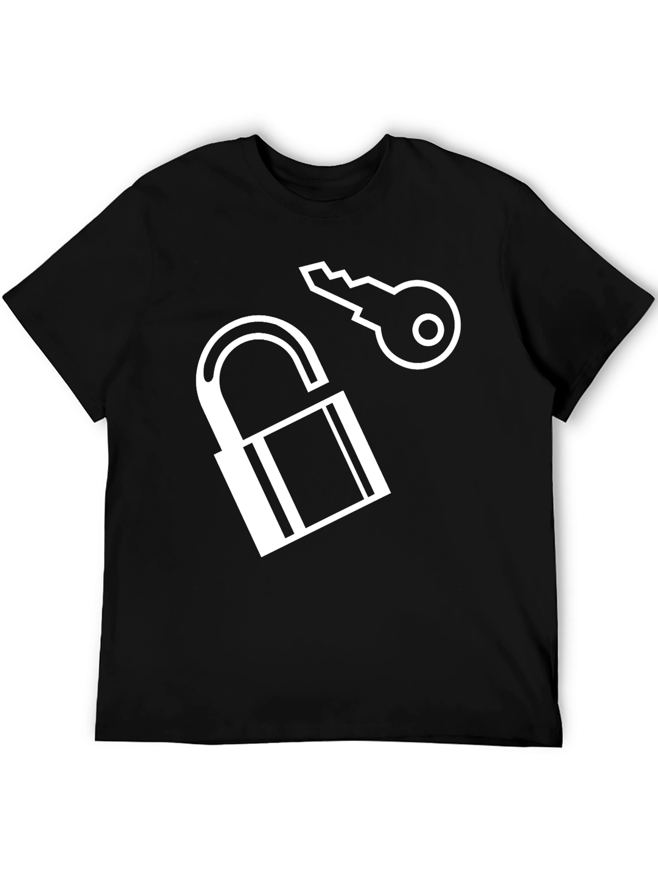 Unlock Your Style: Lock and Key Graphic Tee