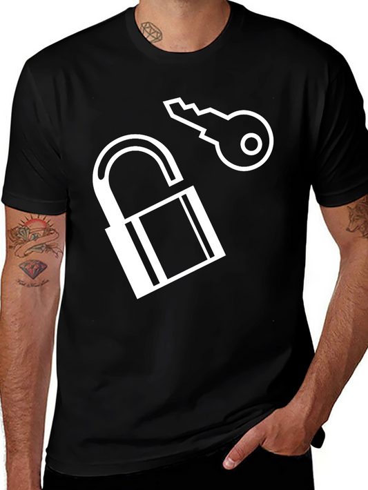 Unlock Your Style: Lock and Key Graphic Tee
