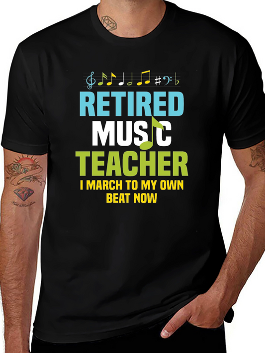 Retired Music Teacher Graphic T-Shirt
