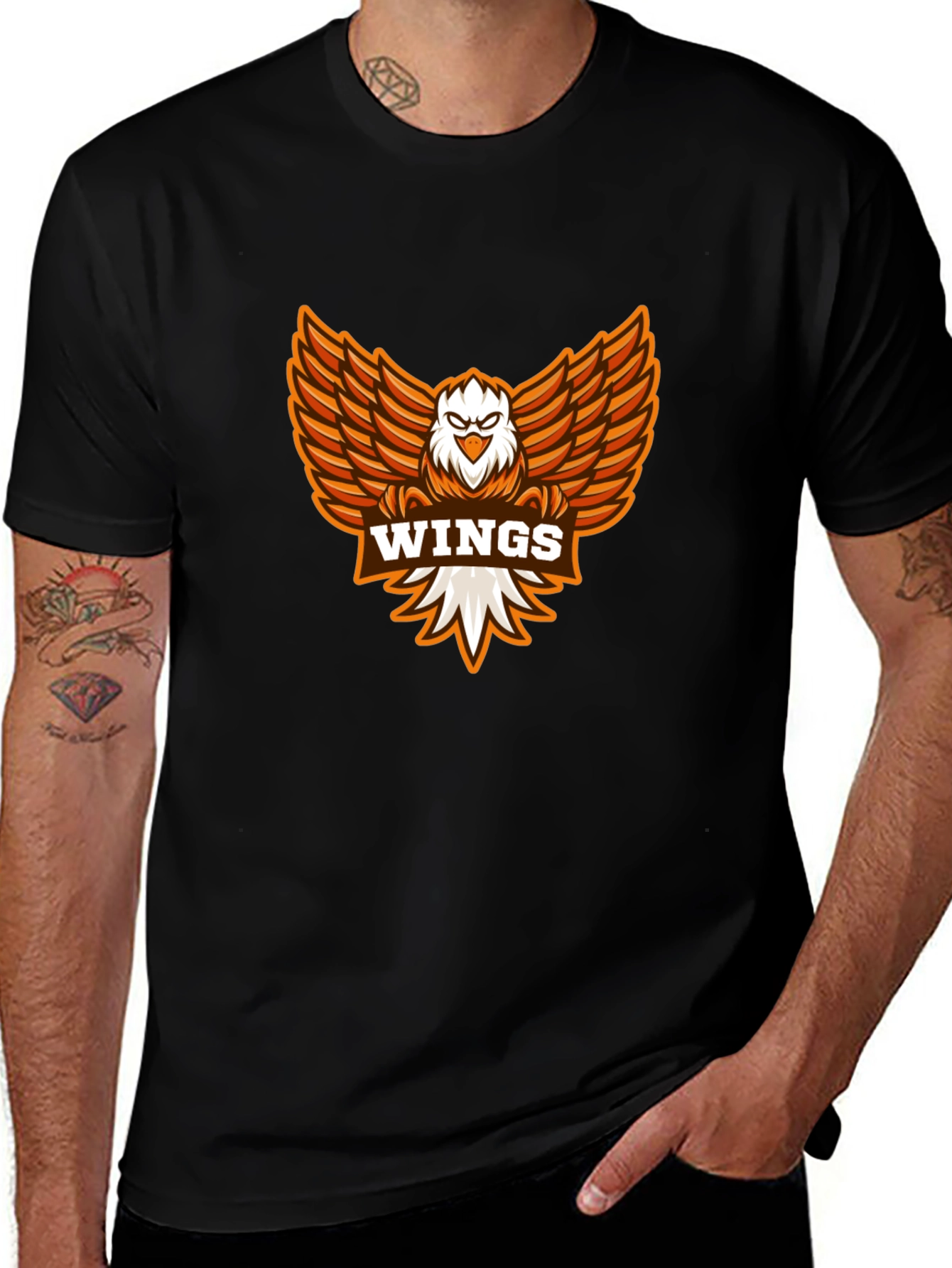 Wings Graphic Tee - Black