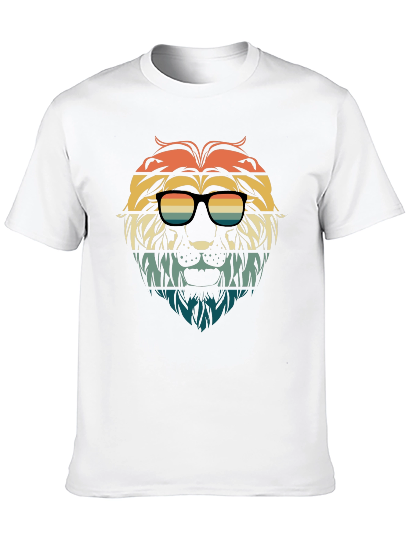 Retro Lion Graphic Tee - Stylish Animal Design T-Shirt