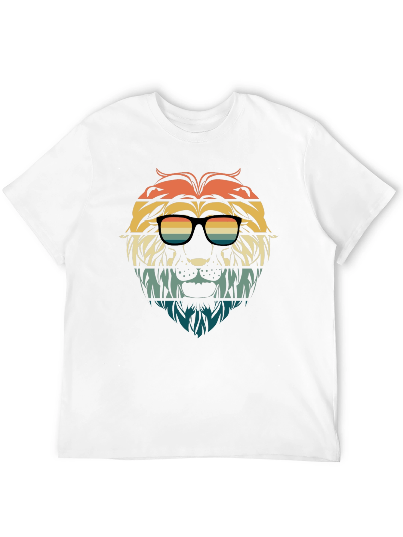 Retro Lion Graphic Tee - Stylish Animal Design T-Shirt