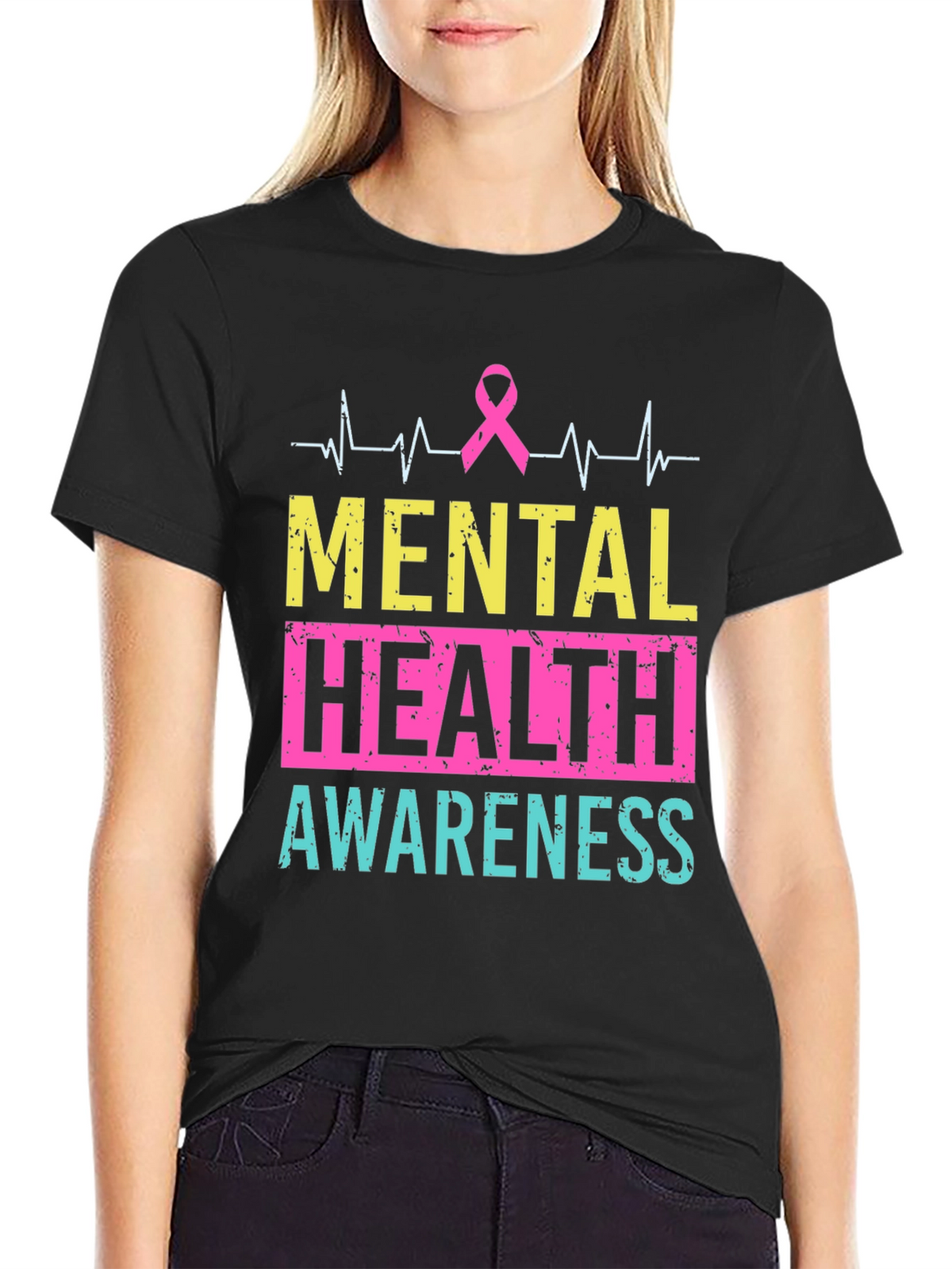 Mental Health Awareness T-Shirt - Black