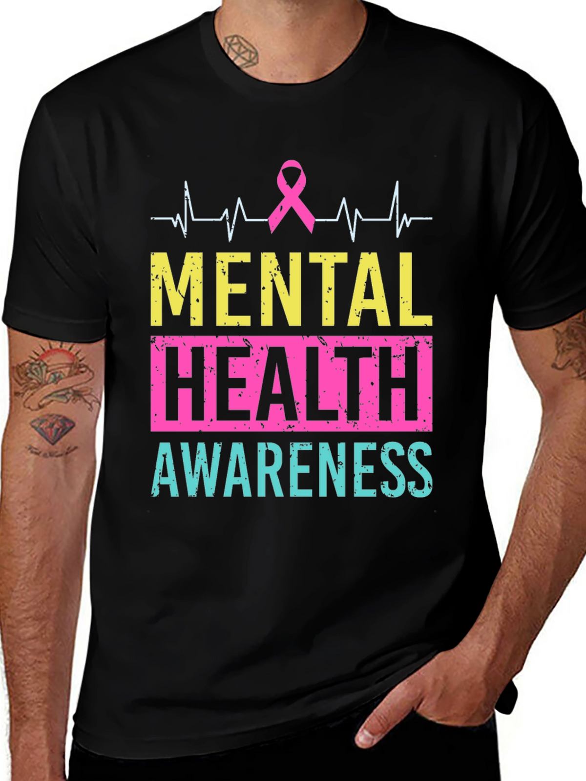 Mental Health Awareness T-Shirt - Black