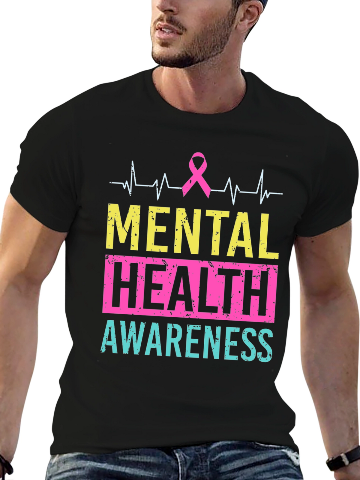 Mental Health Awareness T-Shirt - Black