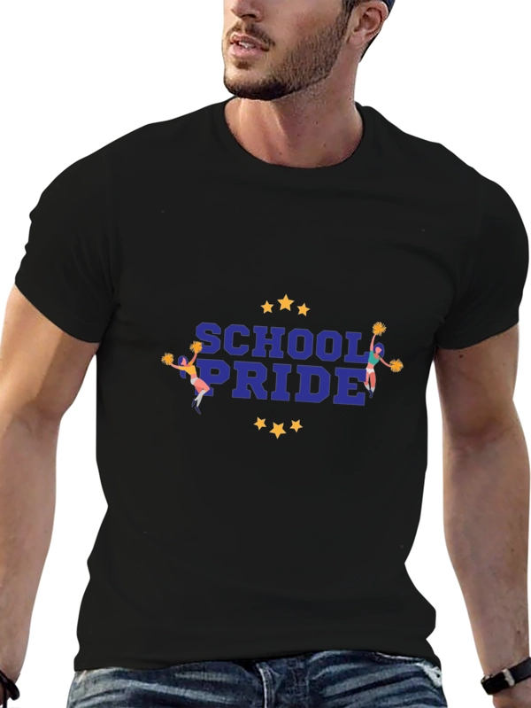 School Pride T-Shirt - Black Graphic Tee