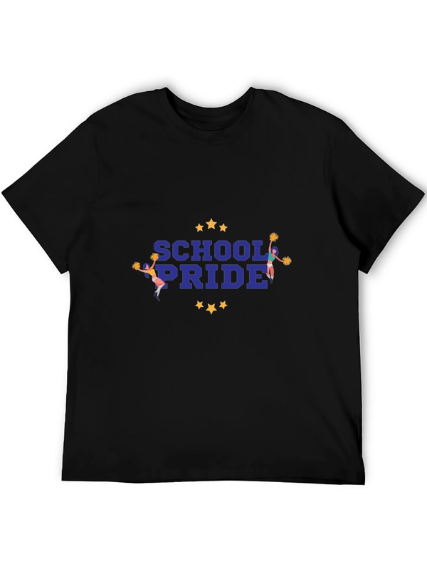 School Pride T-Shirt - Black Graphic Tee