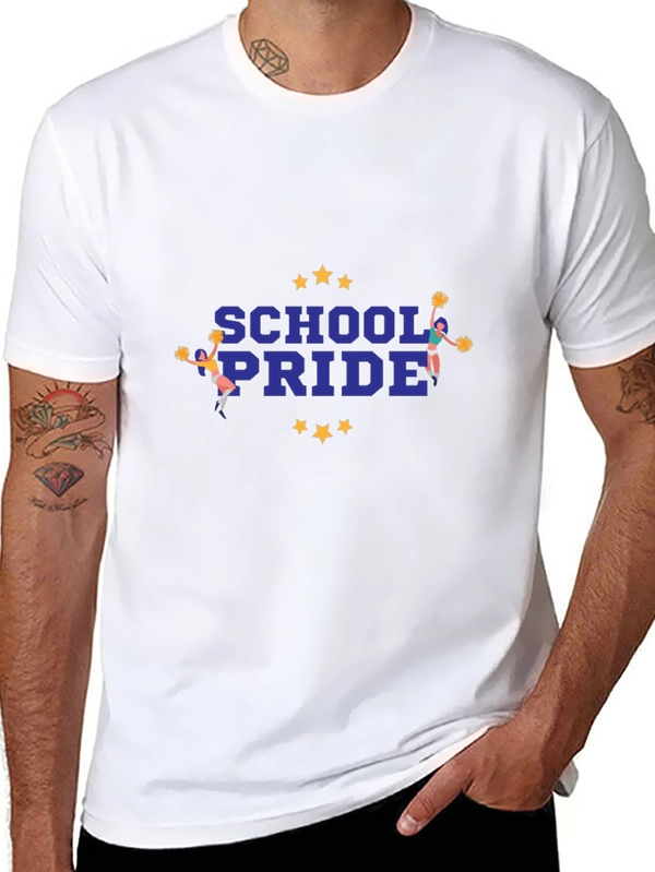 School Pride T-Shirt - Black Graphic Tee