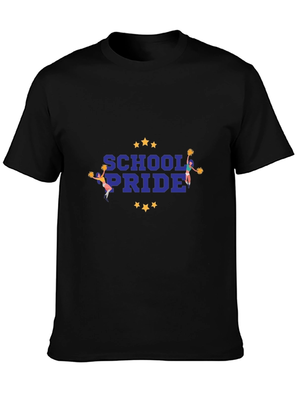 School Pride T-Shirt - Black Graphic Tee