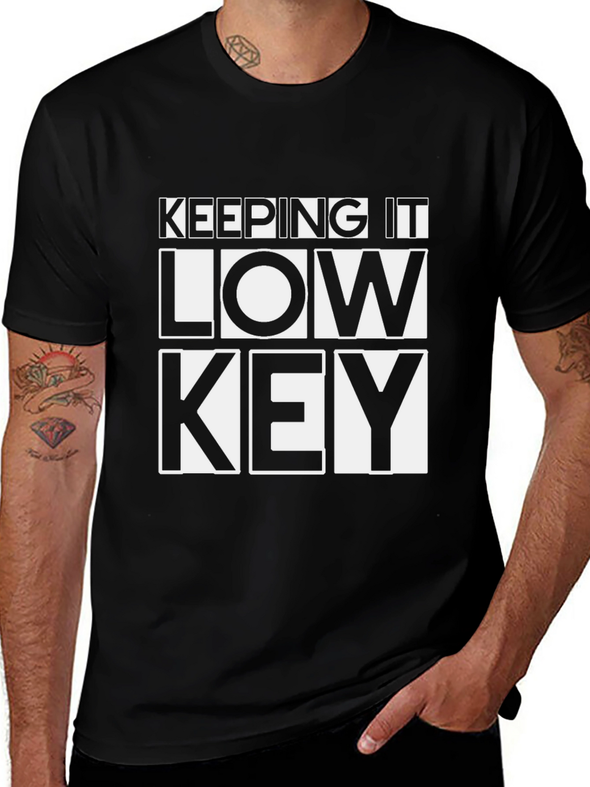 Keeping it Low Key Graphic Tee - Black